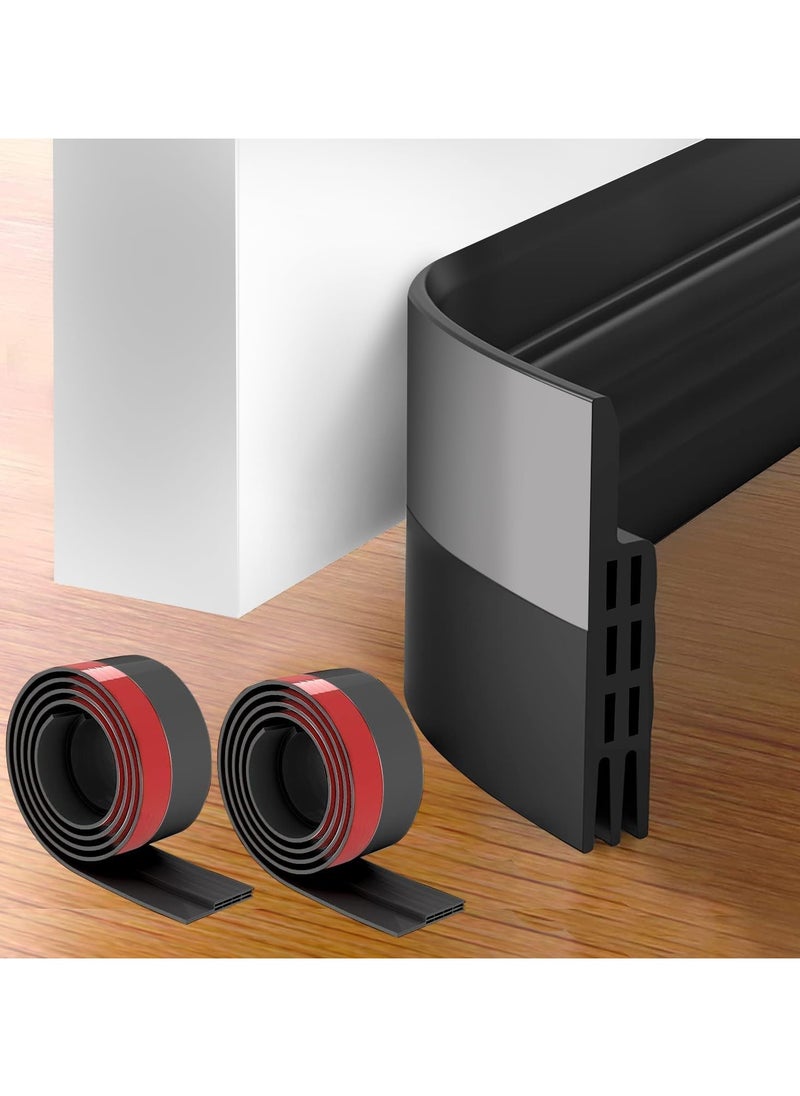 Generic - 2 Pack Under Door Draft Stopper, Weather Stripping Door Seal, Bottom of Door Sweep, Garage Window Blocker, Noise & Dust Insulation, Draft Guard for Home Essentials, Energy Saving and Noise Reduction - Image 1