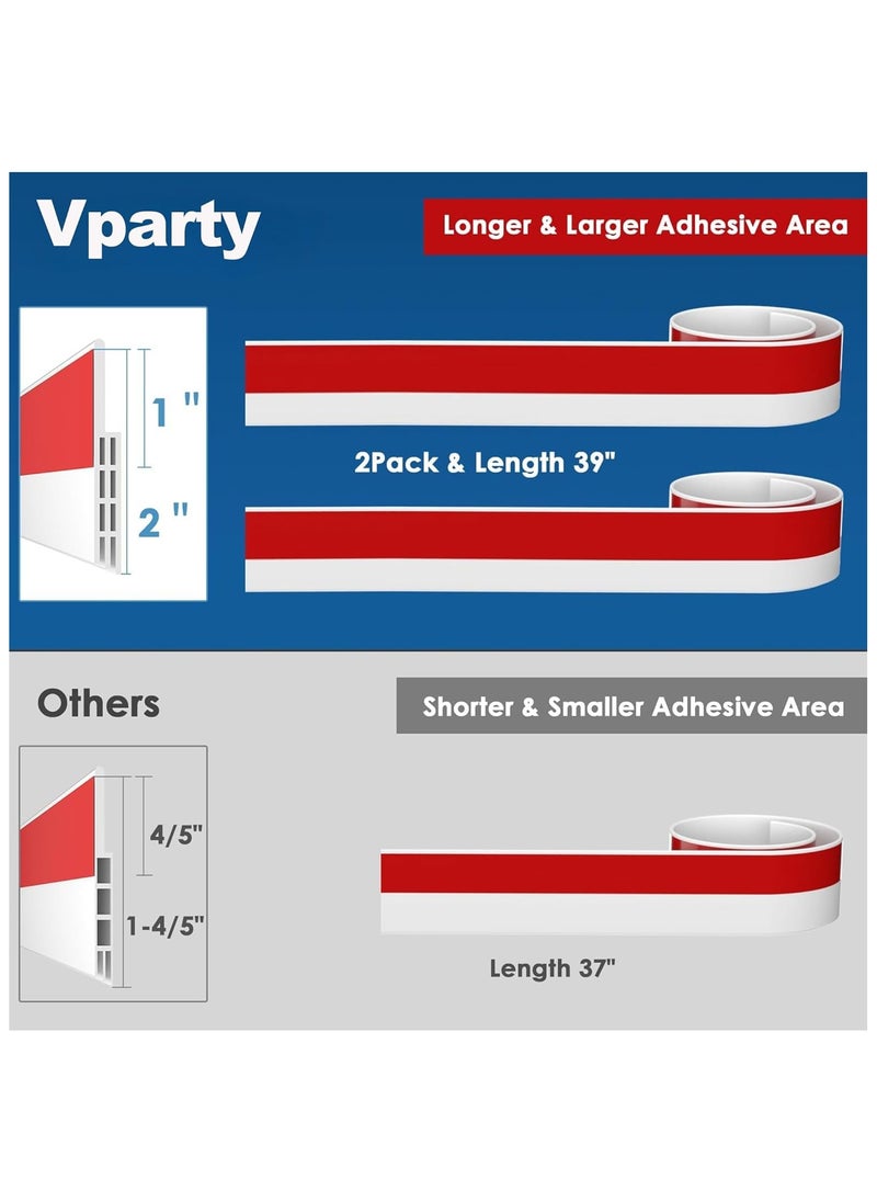 Generic - 2 Pack Under Door Draft Stopper, Weather Stripping Door Seal, Bottom of Door Sweep, Garage Window Blocker, Noise & Dust Insulation, Draft Guard for Home Essentials, Energy Saving and Noise Reduction - Image 1