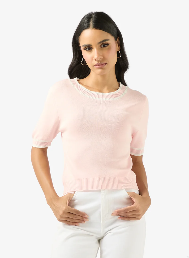 Ginger Ribbed Slim Fit Top