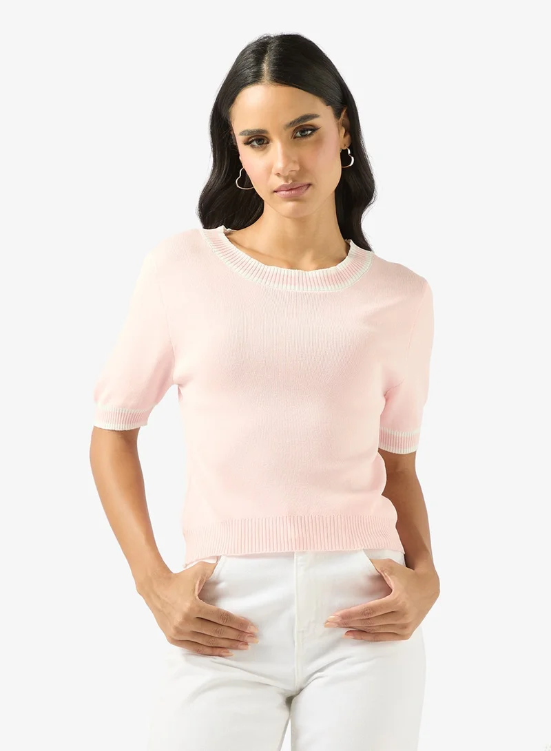 Ginger Ribbed Slim Fit Top