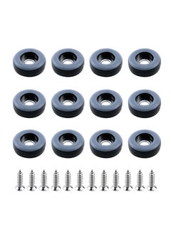 Antrader Antrader 3/4" Screw on Furniture Slider Pad, Magic Chair Leg Glides, Carpet Ground Magic Moving Anti-Abrasion Floor Mat, Teflon Furniture Movers Nail On Sliding Disc, Round Shape 20mm, Pack of 12 