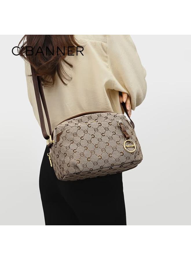C.banner Women's Crossbody Bag Printed Large Capacity Lightweight Fashionable Shoulder Bag Birthday Gift Premium Feel For Girlfriend Wife - Image 1