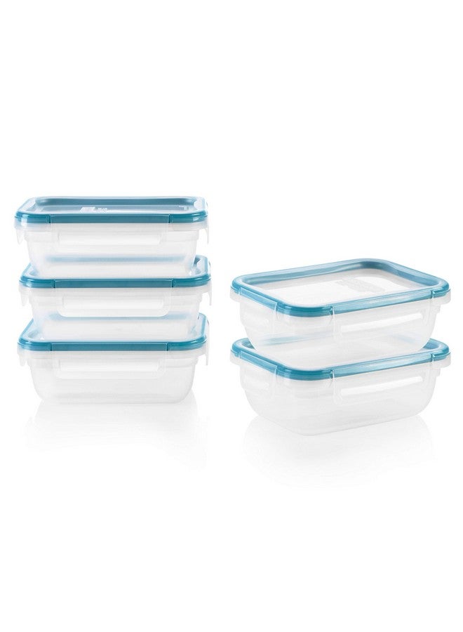 Snapware Total Solution 5-Pack (3-Cup) Plastic Food Storage Containers Set, Leakproof & Airtight Locking Lids Rectangular Tupperware, Non-Toxic BPA-Free Lids, Microwave Dishwasher Freezer Safe - Image 1
