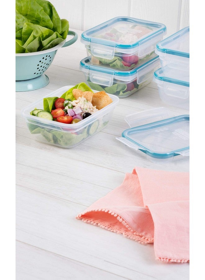 Snapware Total Solution 5-Pack (3-Cup) Plastic Food Storage Containers Set, Leakproof & Airtight Locking Lids Rectangular Tupperware, Non-Toxic BPA-Free Lids, Microwave Dishwasher Freezer Safe - Image 4
