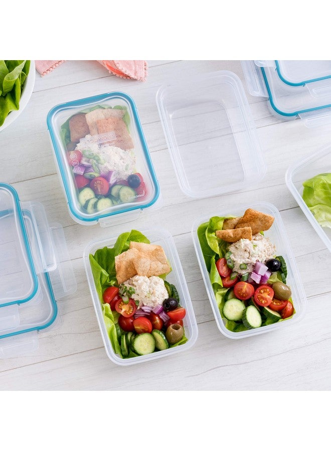 Snapware Total Solution 5-Pack (3-Cup) Plastic Food Storage Containers Set, Leakproof & Airtight Locking Lids Rectangular Tupperware, Non-Toxic BPA-Free Lids, Microwave Dishwasher Freezer Safe - Image 3