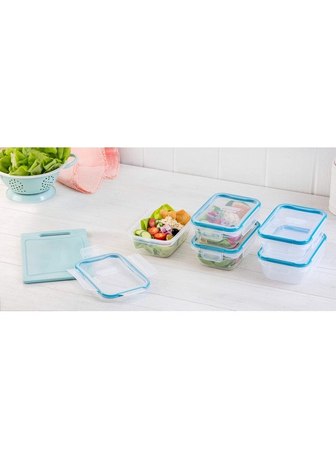 Snapware Total Solution 5-Pack (3-Cup) Plastic Food Storage Containers Set, Leakproof & Airtight Locking Lids Rectangular Tupperware, Non-Toxic BPA-Free Lids, Microwave Dishwasher Freezer Safe - Image 5