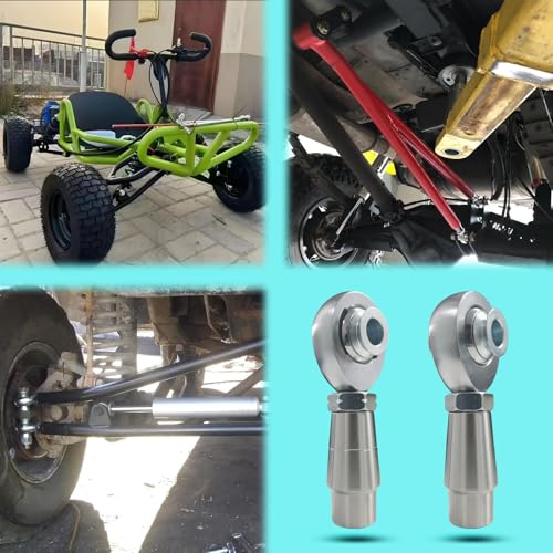 Beigaoxu 1/2” Heim Joint Rod End Kit, 500” Right and Left Hand Thread Chromoly Panhard Rod End Kit with Spacer, Jam Nut and Tube Adapters (2 Pair), Good for Steering, Suspension, Traction Bars - Image 5