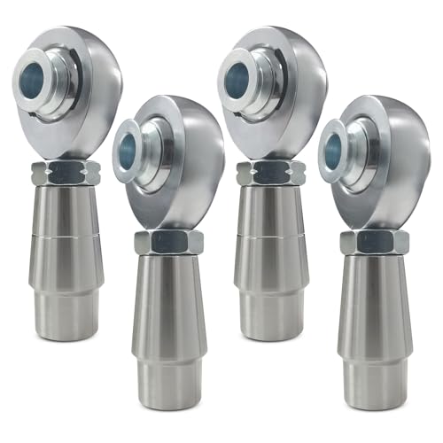 Beigaoxu 1/2” Heim Joint Rod End Kit, 500” Right and Left Hand Thread Chromoly Panhard Rod End Kit with Spacer, Jam Nut and Tube Adapters (2 Pair), Good for Steering, Suspension, Traction Bars - Image 1