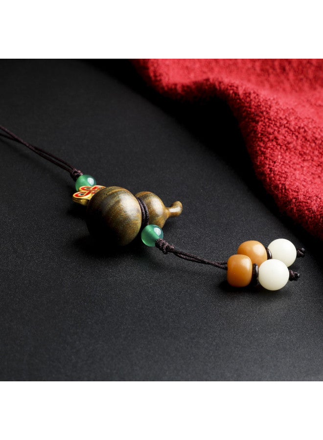 جوديس 【Goddess Gift】سوار اليقطين من خشب الصندل الأخضر 【خيط يدوي، خشب صندل طبيعي، بركة مزدوجة للحظ والازدهار، تصميم على الطراز العرقي】 - Image 5
