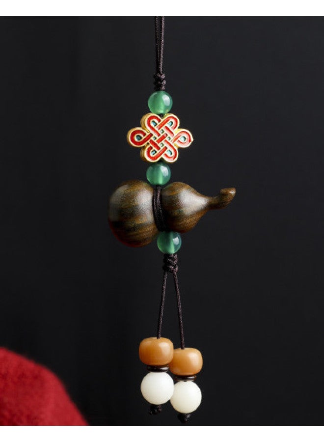 جوديس 【Goddess Gift】سوار اليقطين من خشب الصندل الأخضر 【خيط يدوي، خشب صندل طبيعي، بركة مزدوجة للحظ والازدهار، تصميم على الطراز العرقي】 - Image 1