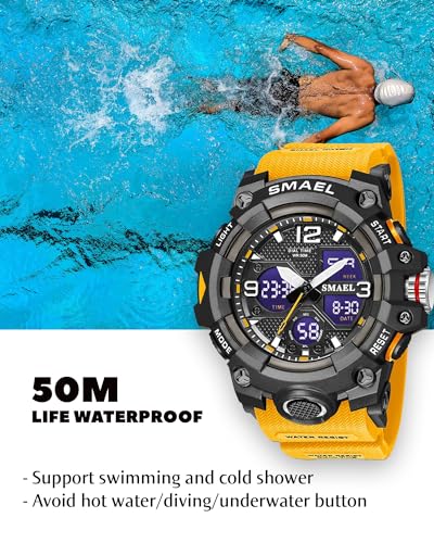 Gosasa Men's Watches Multi Function Military S-Shock Sports Watch LED Digital Waterproof Alarm Watches - Image 3