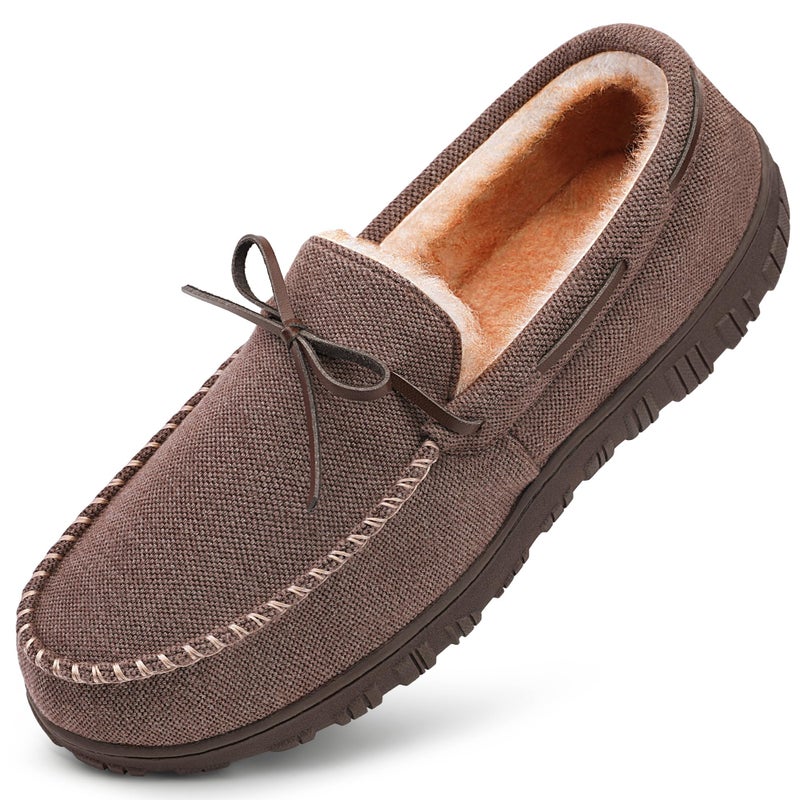MIXIN Mens Slippers Indoor Outdoor Memory Foam House Shoes Anti-Slip Moccasins Slippers for Men - Image 1