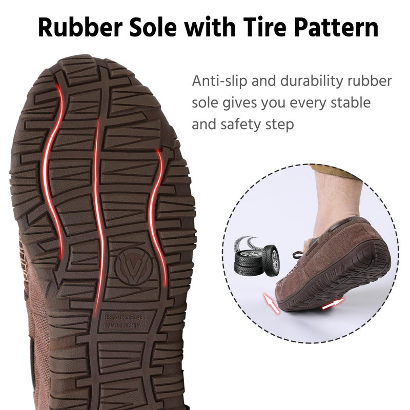 MIXIN Mens Slippers Indoor Outdoor Memory Foam House Shoes Anti-Slip Moccasins Slippers for Men - Image 5