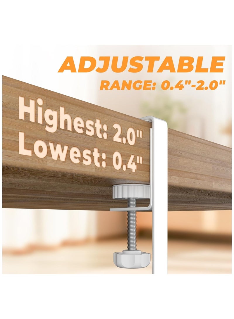 NNEWVANTE إدارة الكابلات تحت المكتب، صينية إدارة الكابلات تحت المكتب، منظم كابلات المكتب، صندوق إدارة الكابلات، منظم الأسلاك للمكتب، تخزين تحت المكتب للمكتب، المنزل - بدون حفر لسبيل الكابلات تحت المكتب (أبيض) - Image 4