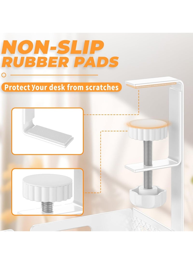 NNEWVANTE إدارة الكابلات تحت المكتب، صينية إدارة الكابلات تحت المكتب، منظم كابلات المكتب، صندوق إدارة الكابلات، منظم الأسلاك للمكتب، تخزين تحت المكتب للمكتب، المنزل - بدون حفر لسبيل الكابلات تحت المكتب (أبيض) - Image 5