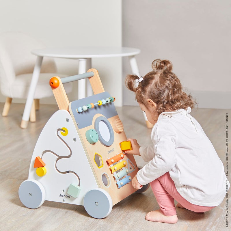 Janod Sweet Cocoon Wooden Multi-Activity Baby Walker - Ages 12 Months+ - J04410 - Image 2