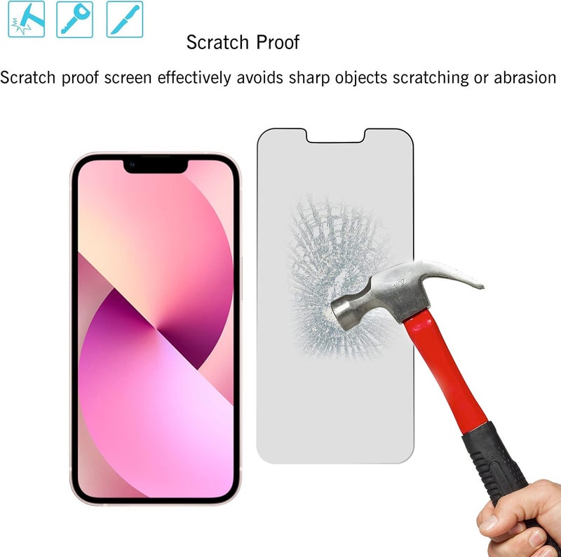 Ailun 2Pack Privacy Screen Protector for iPhone 13 Mini [5.4 inch] + 2 Pack Camera Lens Protector, Anti Spy Private Tempered Glass Film,[9H Hardness] - HD - Image 5