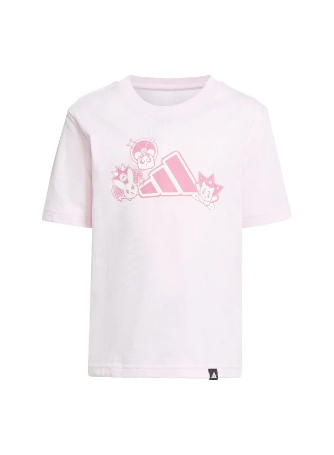 Adidas Adidas Lk Anime T Pink Graphic Tee (Short Sleeve) T-Shirts For Kids