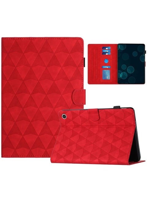 Case Cover For Amazon Kindle Fire Max 11 2023 Diamond Texture Embossed Leather Smart Tablet Case Red