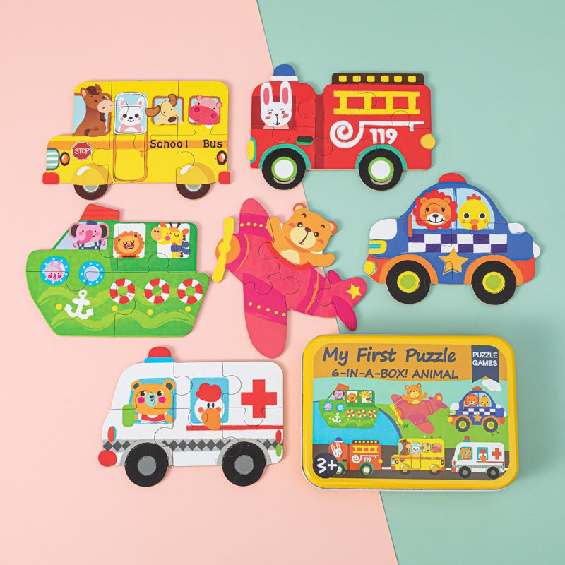 Baby Iron Box Large Entry-Level Children'S Educational Intelligence Development Early Education 1-3 Years Old Building Blocks Toys - Image 1