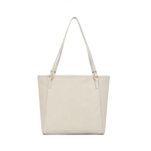 Fastrack Casual Laptop Tote Bag For Girls, Large Size With A Zipper Closure And Padded Laptop Compartment, Compatible With Laptops Up To 14 Inches, Double Handle Bag, Off White - Image 5