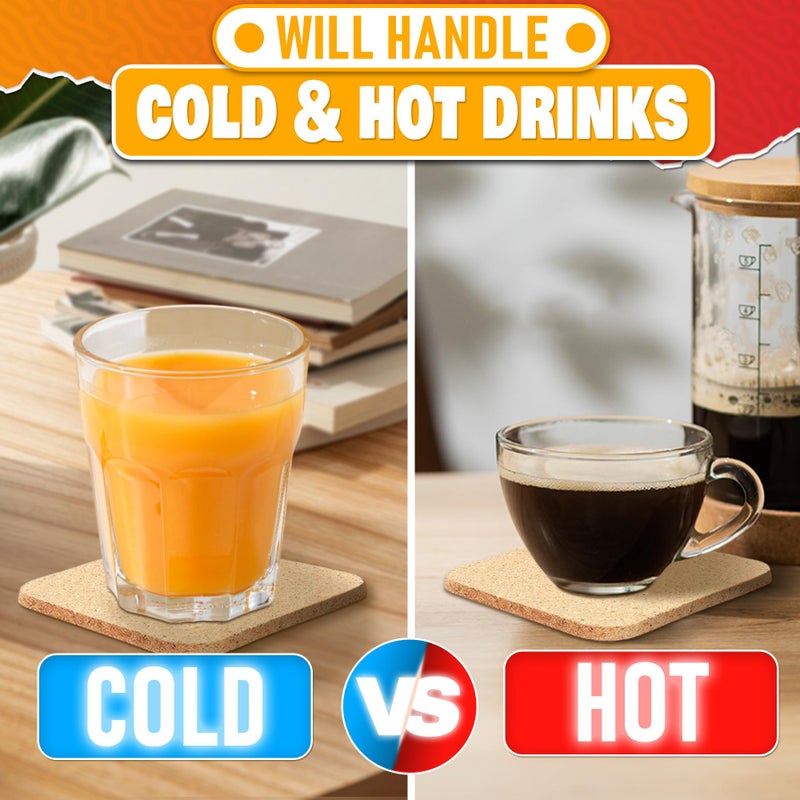 DIMROM 30 PCS Cork Coasters for Drinks to Protect Furniture - Coasters for Drinks Absorbent Cork are Ideal for Home, Cafe and Hotel Use - Coaster for Desk - Drink Coasters for Coffee Table Kitchen Decor - Image 5