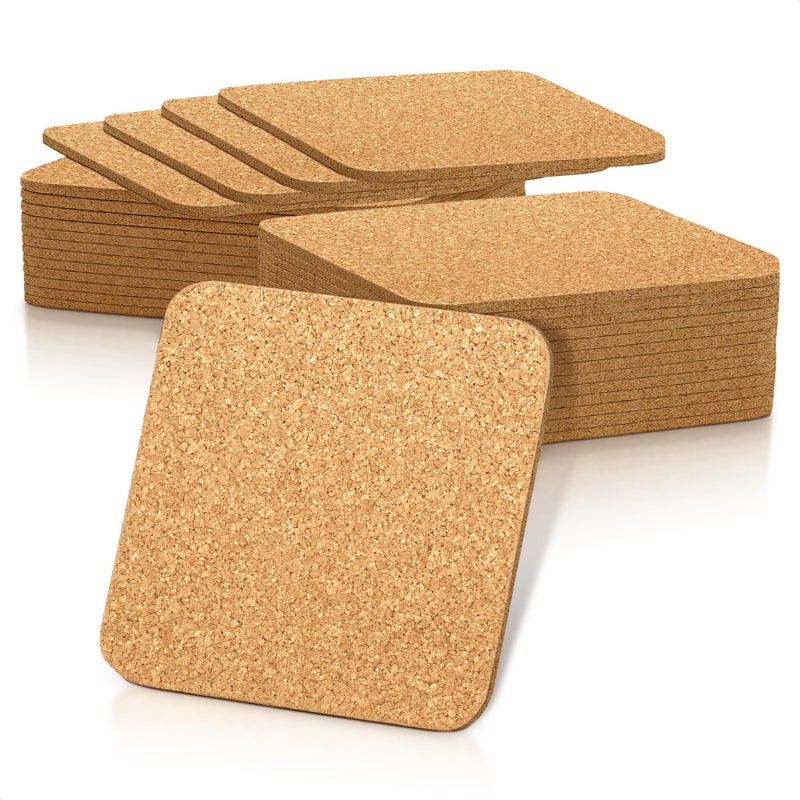 DIMROM 30 PCS Cork Coasters for Drinks to Protect Furniture - Coasters for Drinks Absorbent Cork are Ideal for Home, Cafe and Hotel Use - Coaster for Desk - Drink Coasters for Coffee Table Kitchen Decor - Image 1