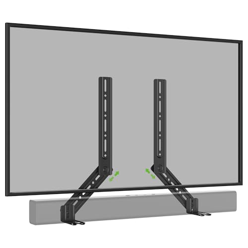 USX MOUNT Soundbar Mount, Sound Bar Mount for Mounting Above or Under TV, Fits Most of Sound Bars Up to 16 Lbs, with Detachable Extension Plates - Image 1