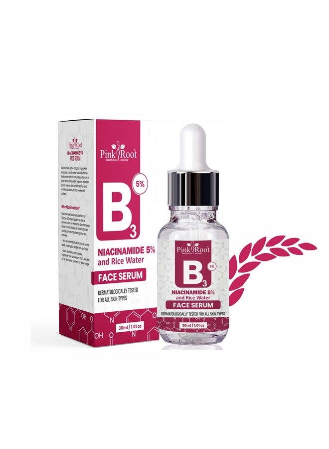 Pink Root Niacinamide 5% + Zinc Serum for Face, Pore Reducer, Uneven Skin Tone Treatment, Diminishes Acne Prone, Skin Balancing Pore Reducing, Restores Elasticity - Image 1