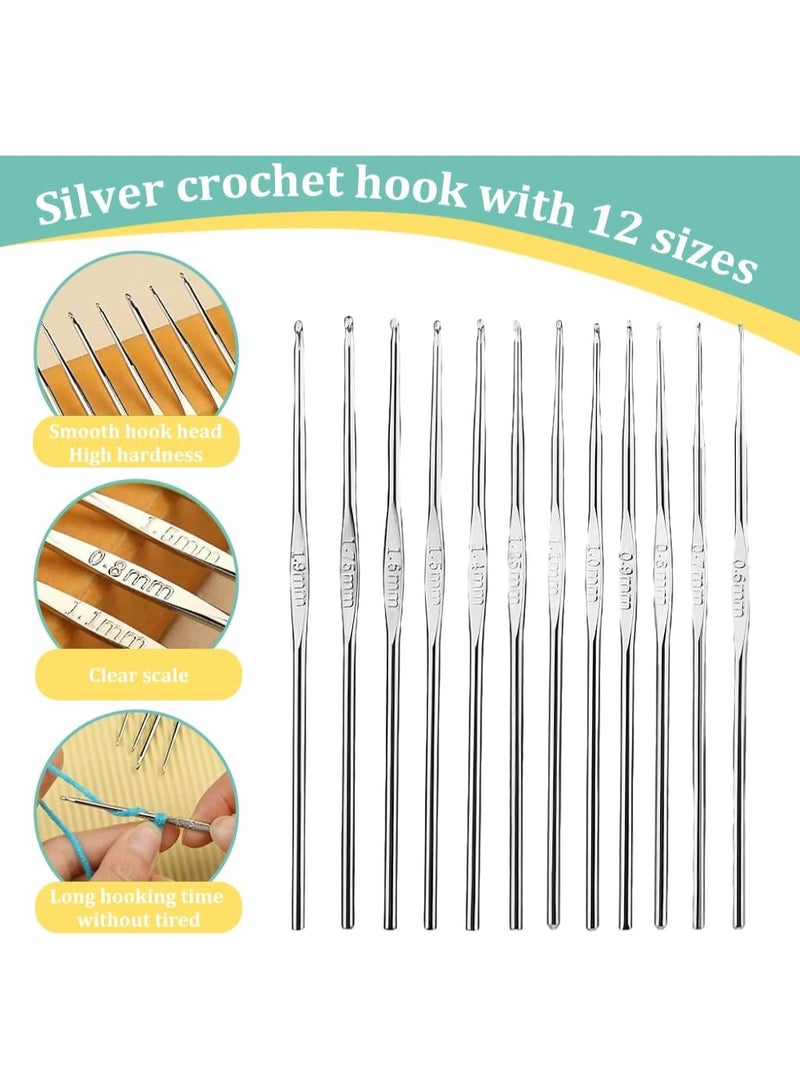 Bukela 22Pcs Crochet Needles Set, Ergonomic Crochet Hooks Kit with Storage Case, Crochet Hooks Needles Set Stitch Marker DIY Craft Hand Knitting Craft Art Tools for Beginners,Assorted - Image 3