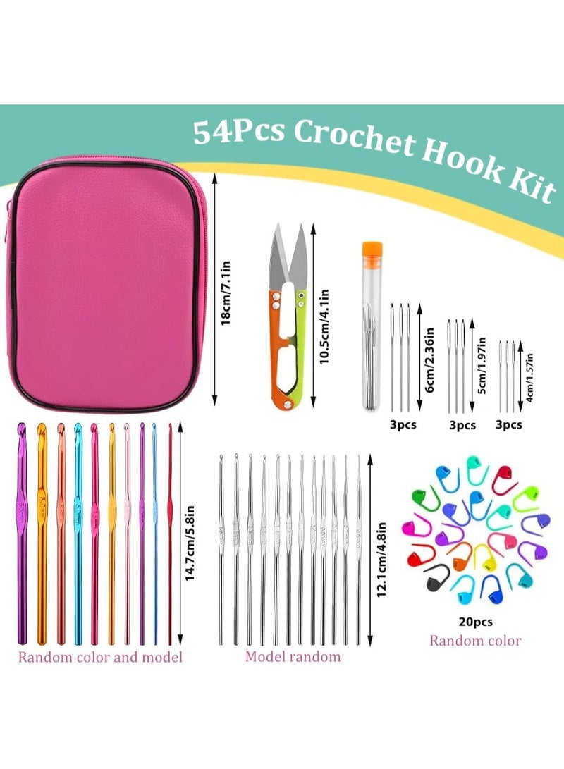 Bukela 22Pcs Crochet Needles Set, Ergonomic Crochet Hooks Kit with Storage Case, Crochet Hooks Needles Set Stitch Marker DIY Craft Hand Knitting Craft Art Tools for Beginners,Assorted - Image 5