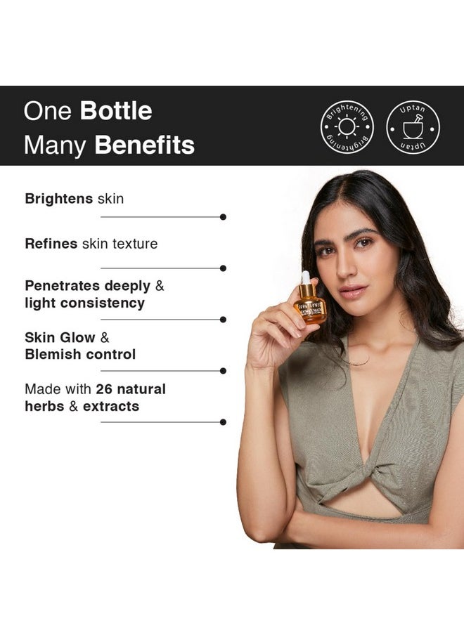 Soulflower Kumkumadi Tailam Oil - Pure And Organic Face Serum With Precious Oils Of Saffron And Almond For Skin Moisturizing, Glowing, Brightening, Pigmentation Control - 30 Ml With Dropper  - Image 2