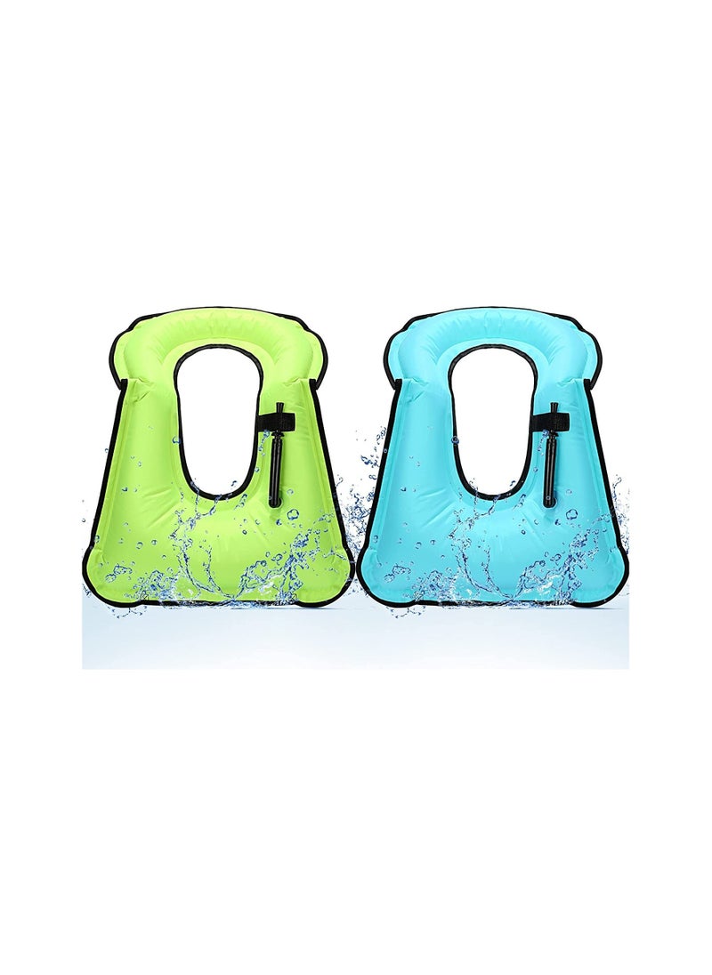 Y&D Inflatable Snorkel Vest, Adults Adjustable Light Snorkeling Jackets, Portable Swim Vest for Swimming Diving Surfing, 2Pcs  - Image 1