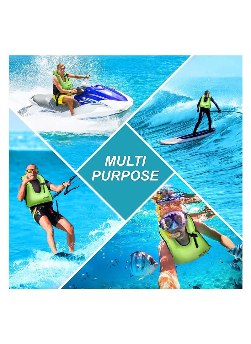 Y&D Inflatable Snorkel Vest, Adults Adjustable Light Snorkeling Jackets, Portable Swim Vest for Swimming Diving Surfing, 2Pcs  - Image 3