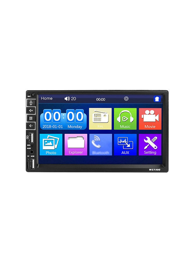 Double Din Car Stereo 7 Inch LCD Touchscreen Monitor BT MP5 Player FM Car Radio Receiver Support TF/USB/AUX-IN Phone Link Hands-Free Calling Reverse Picture Steering Wheel Control