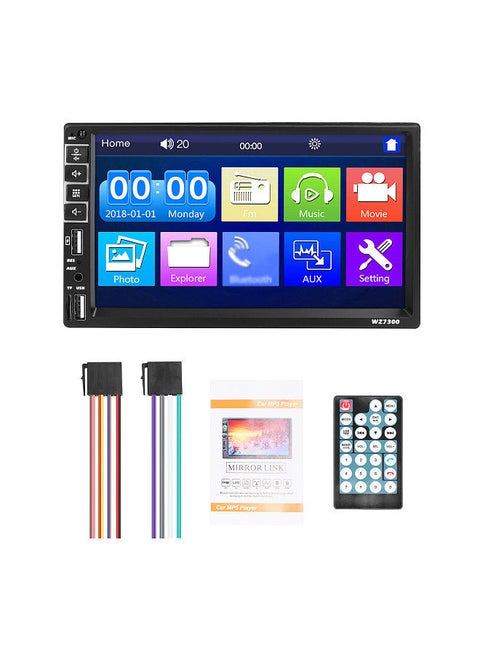 Double Din Car Stereo 7 Inch LCD Touchscreen Monitor BT MP5 Player FM Car Radio Receiver Support TF/USB/AUX-IN Phone Link Hands-Free Calling Reverse Picture Steering Wheel Control