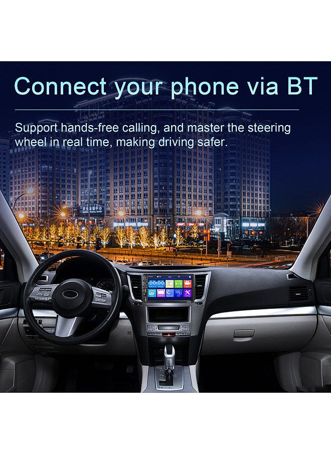 Double Din Car Stereo 7 Inch LCD Touchscreen Monitor BT MP5 Player FM Car Radio Receiver Support TF/USB/AUX-IN Phone Link Hands-Free Calling Reverse Picture Steering Wheel Control