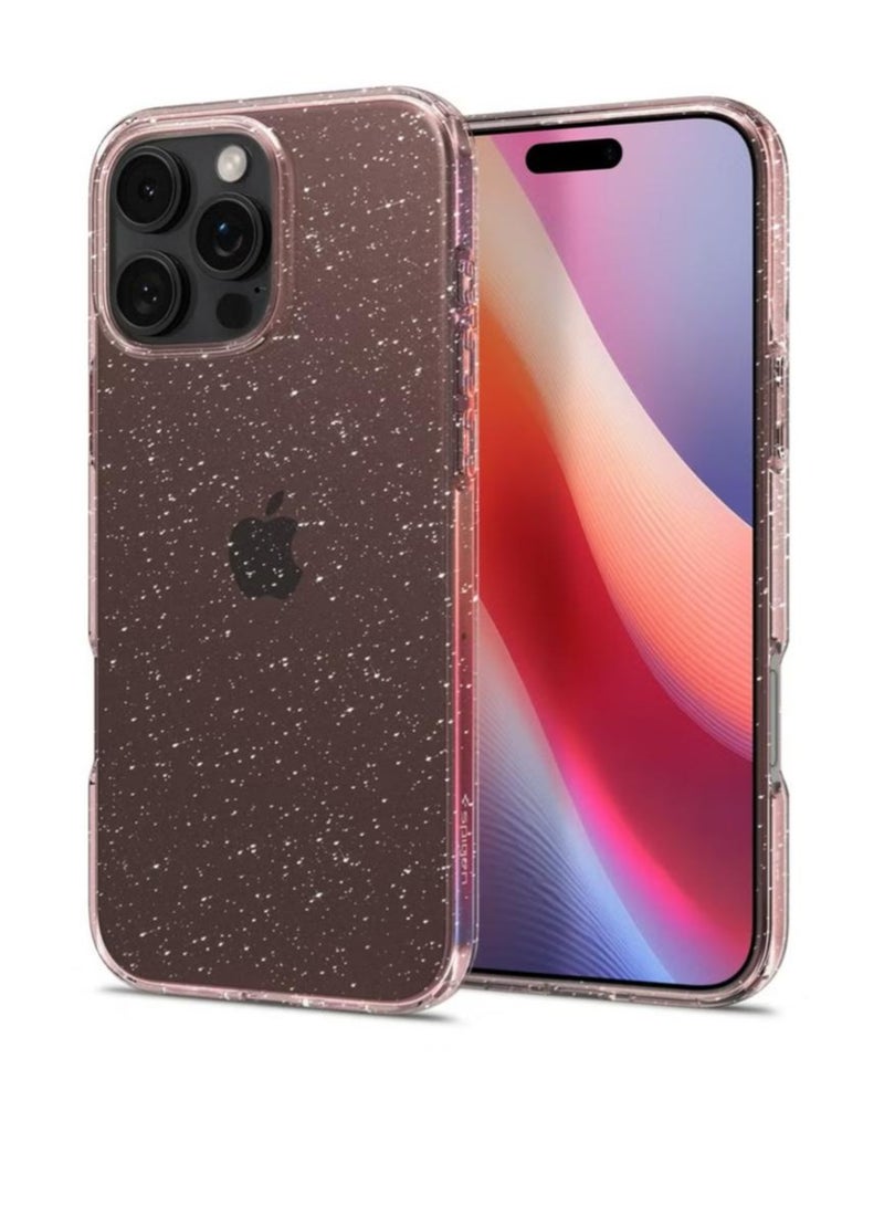 Spigen Liquid Crystal Glitter for iPhone 16 Pro Case Cover (2024) - Rose Quartz - Image 1
