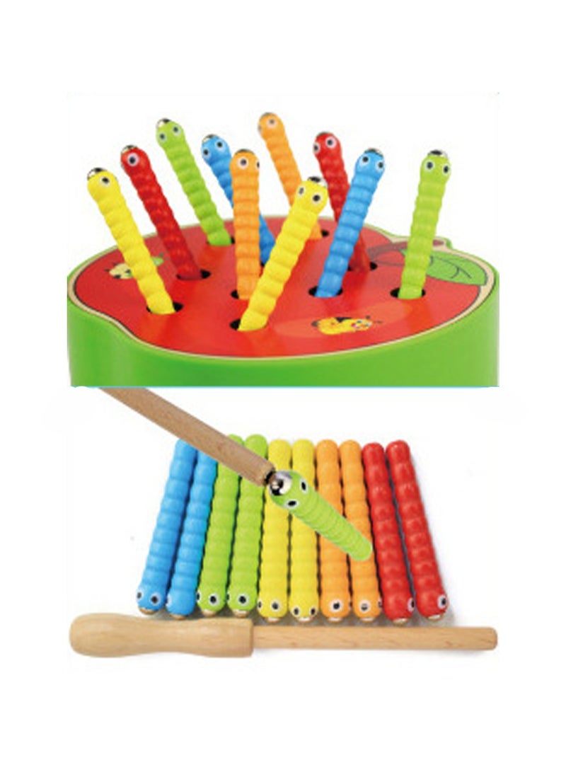 Fun Strawberry Shaped Insect Catching Game Wooden Magnetic Educational Toy Suitable For Children - Image 4