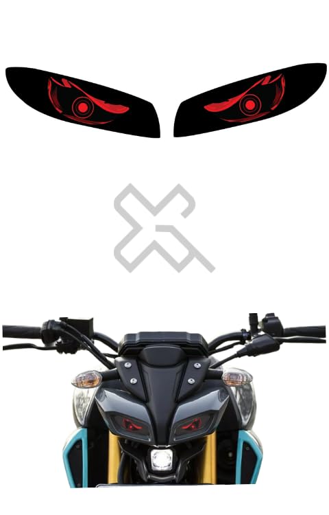 Grayfixx MT 15 Headlight Sticker of Eye Design | Made in Premium Gloss Vinyl with FPF (Fade Protection Film), Waterproof, Precut Sticker, Pack of 1-Self-Adhesive - Image 5