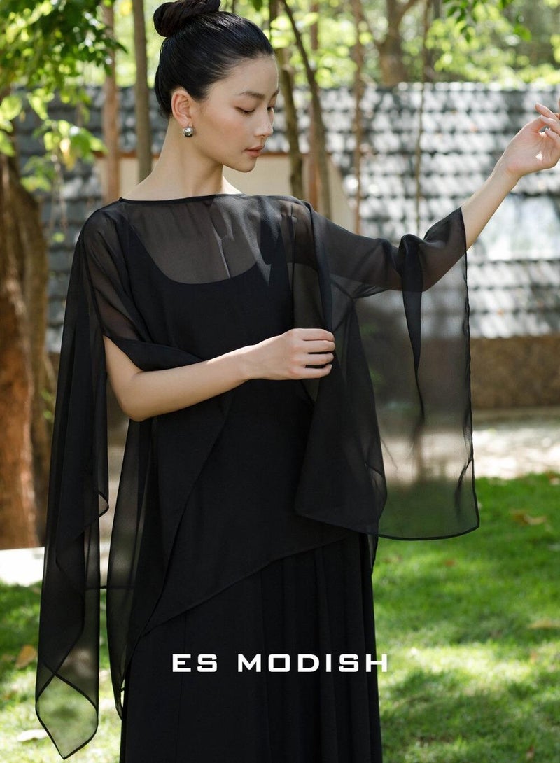 Saraia غطاء شفاف أسود من ES MODISH مع تصميم أنيق - Image 2
