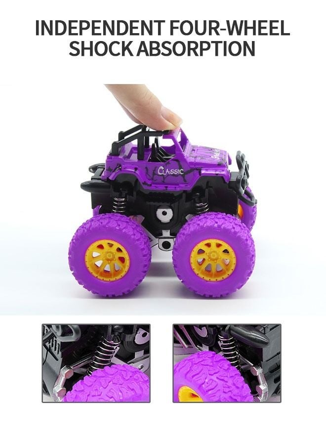 ميكسد 3pcs الفتيان والفتيات الوحش شاحنة لعبة ، لعبة السيارات الجمود التعليم ، ودفع سحب لعبة السيارات الاحتكاك مدفوعة ، طفل رضيع عيد ميلاد الحزب اللوازم - Image 2