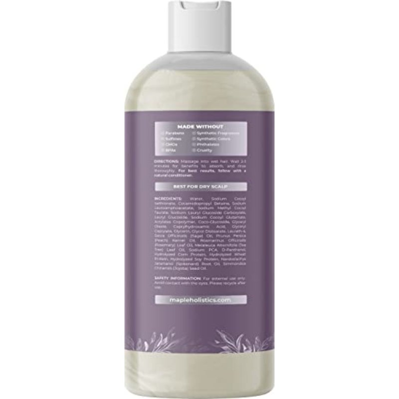 Sage Shampoo with Hair Shampoo Brush - In Shower Scalp Scrubber and Scalp Exfoliator Made with Recycled Wheat Straw and Soft Silicone plus Paraben and Sulfate Free Clarifying Shampoo for Build Up - Image 4