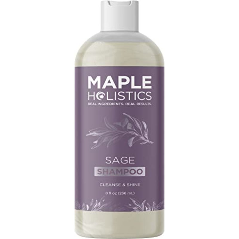 Sage Shampoo with Hair Shampoo Brush - In Shower Scalp Scrubber and Scalp Exfoliator Made with Recycled Wheat Straw and Soft Silicone plus Paraben and Sulfate Free Clarifying Shampoo for Build Up - Image 2