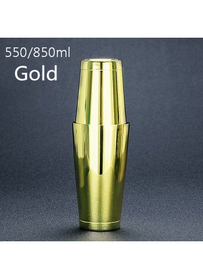 Generic - Stainless Steel Boston Cocktail Shaker Bar SetGold plated (double bottom) Gold plated (double bottom) - Image 1