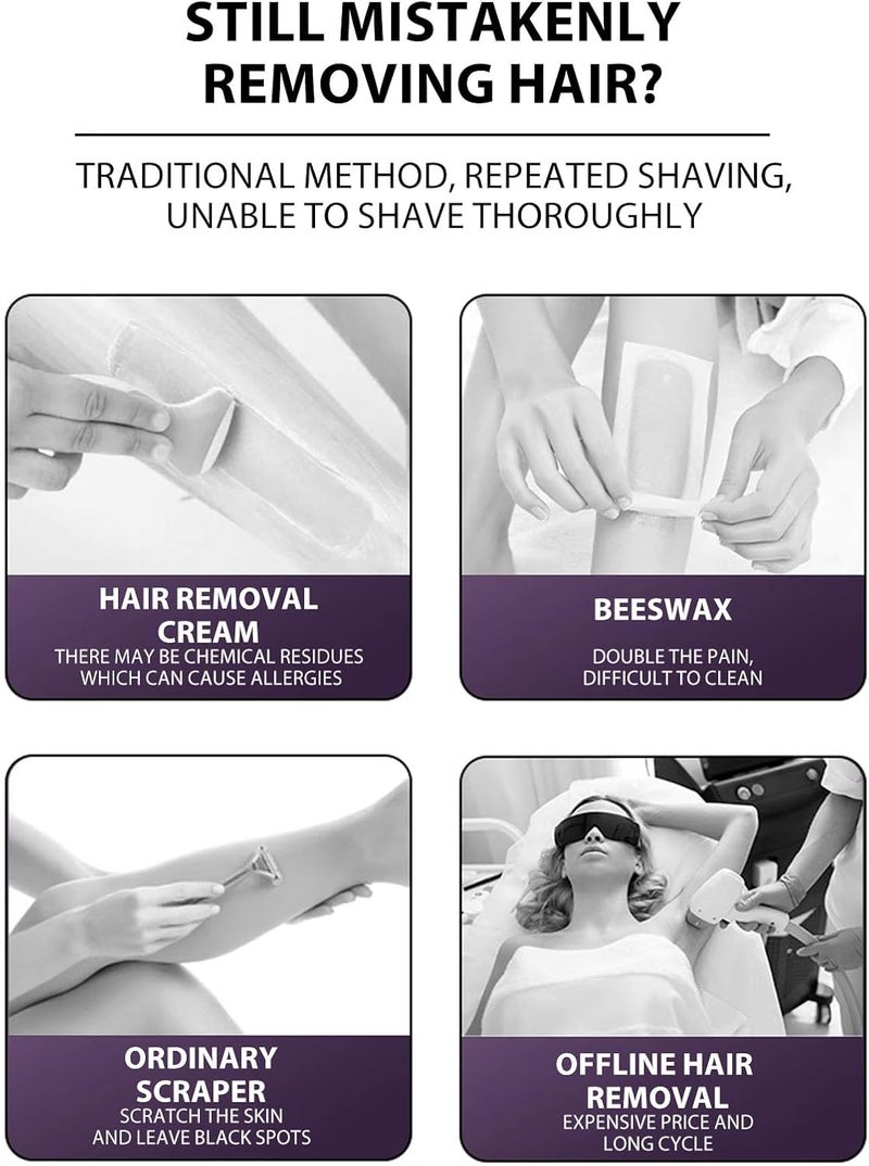 جهاز إزالة الشعر HATTEKER 6 في 1 للنساء - بدون كابل، جاف ورطب مع ضوء أوبيتي - Image 2