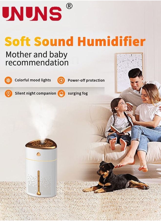 UNUNS - Cool Mist Humidifier, 1L Mini Humidifiers with 7 Color Night Lights, Car Air Humidifier, Large USB Humidifier, Auto Shut-Off Air Vaporizer, 3 Modes, Quiet Humidifier for Sleeping - Image 1