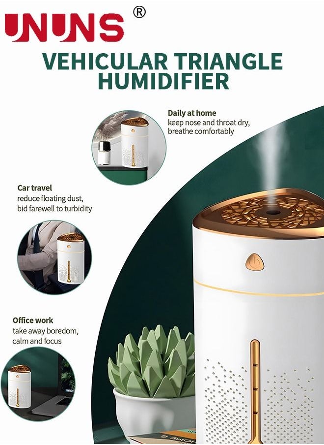 UNUNS - Cool Mist Humidifier, 1L Mini Humidifiers with 7 Color Night Lights, Car Air Humidifier, Large USB Humidifier, Auto Shut-Off Air Vaporizer, 3 Modes, Quiet Humidifier for Sleeping - Image 1