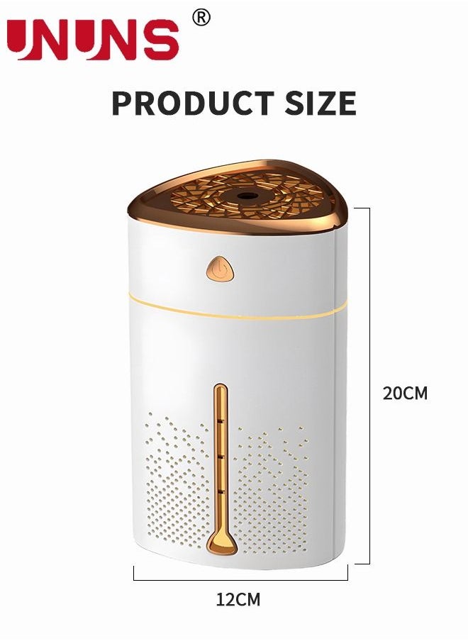 UNUNS - Cool Mist Humidifier, 1L Mini Humidifiers with 7 Color Night Lights, Car Air Humidifier, Large USB Humidifier, Auto Shut-Off Air Vaporizer, 3 Modes, Quiet Humidifier for Sleeping - Image 1