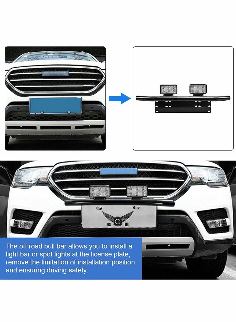 Universal Aluminum Alloy License Plate Mounting Bracket for Front Bull Bar, Compatible with LED Work Lamps and Light Bars, Ideal for Off-Road LED Light Mounting Solutions. - Image 3